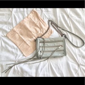 REBECCA MINKOFF Gray Leather Crossbody Handbag